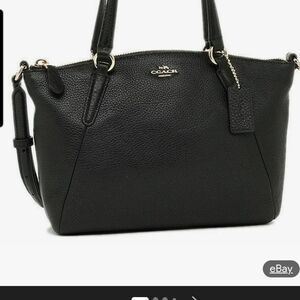 Coach Black Leather Women's Bag Pebble Kelsey